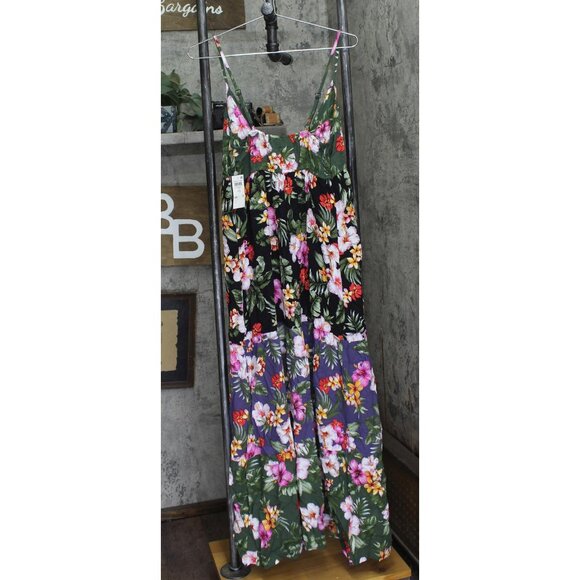 NWT Bar III Womens Floral-Print Tiered Cover Up Dress MBTH25834 Black Multi XS - Picture 5 of 7